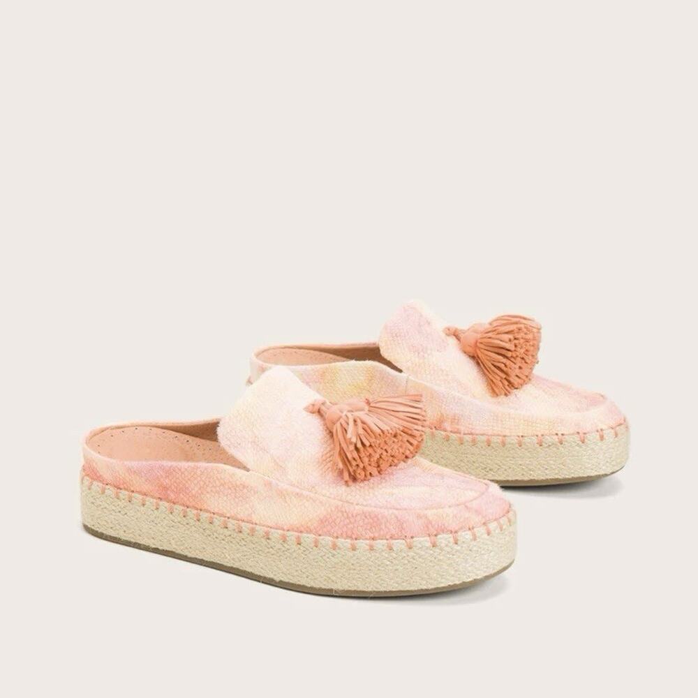 NEW Gentle Souls by Kenneth Cole Rory Espadrille Mules Womens 7.5 Tropical Multi